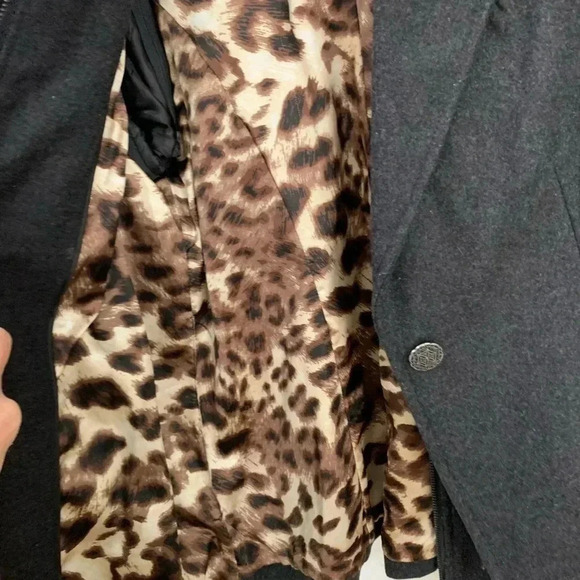 Sam Edelman Faux Leather Sleeve Spring Jacket - Picture 7 of 11